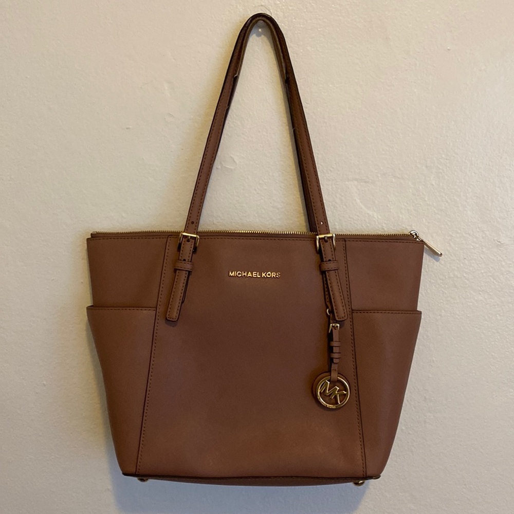 Michael Kors purse- Mauve and Gold